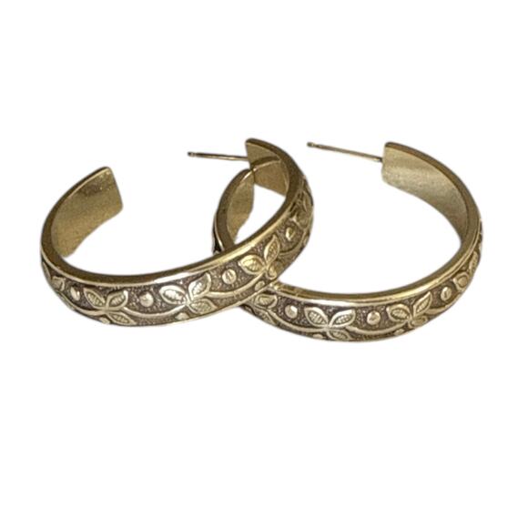 Brighton Udaipur Hoop Earrings - Silver Plated - Picture 3 of 4